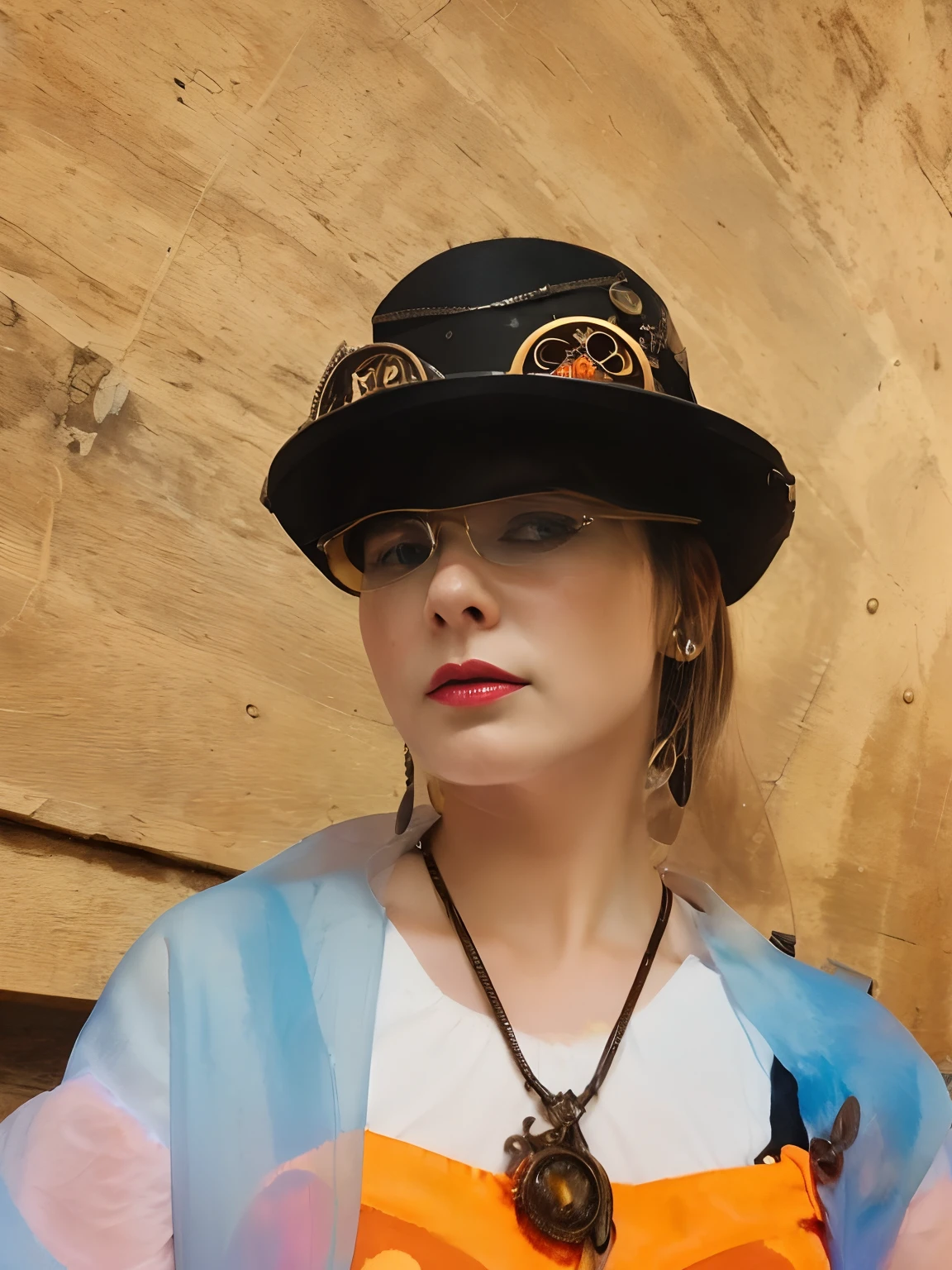 There was a man in a steampunk hat,Woman with a Gun., steampunk girl, wearing steampunk attire, age steampunk inventor, (steampunc), ( steampunc ), in the style of steampunk, steampunc, Steampunk fiction, steampunk aesthetic, The beautiful goddess of steampunk, steampunk beautiful anime woman, steampunc, Steampunk fantasy, steampunk fantasy style, steampunk art, steampunk digital art, steampunk clothes