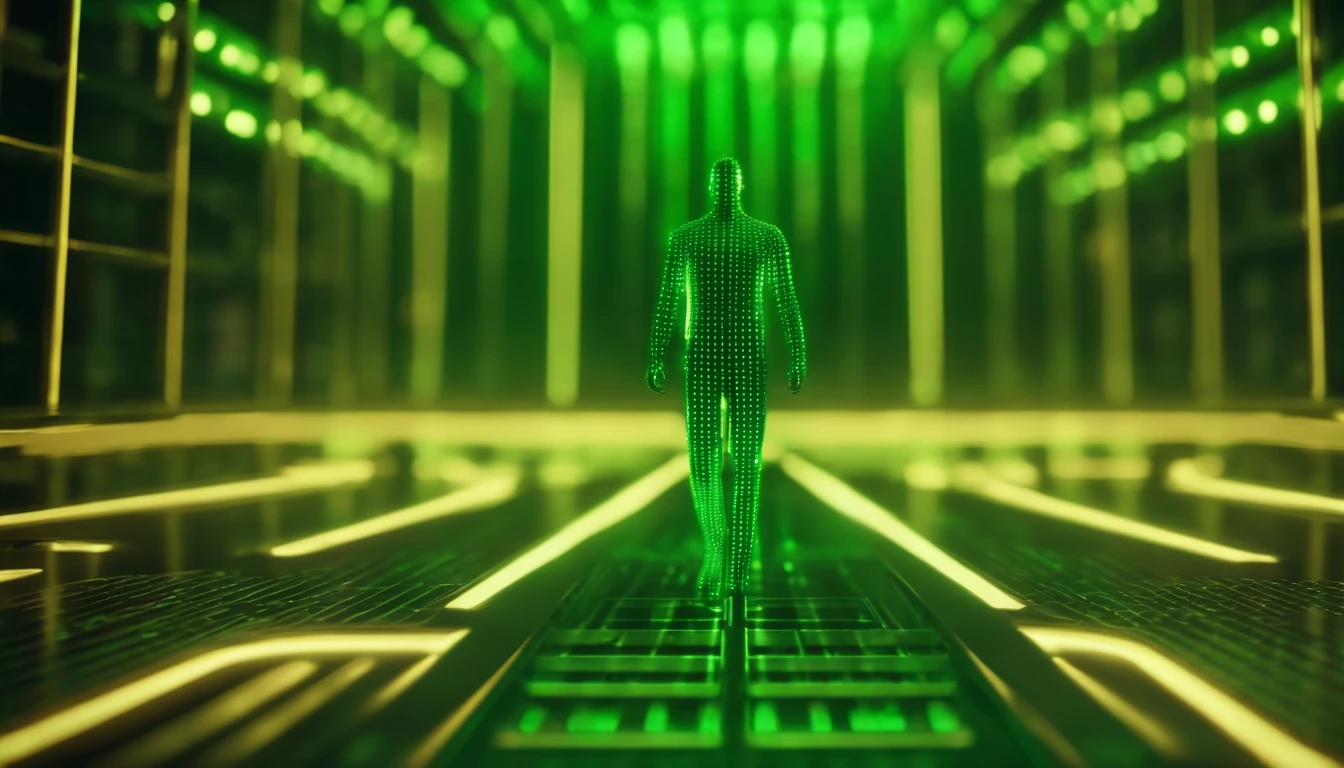 matrix code, ultra realistic, Complex 3d render, ultra detailed, vibrant details, hyper realistic, beautiful background, green