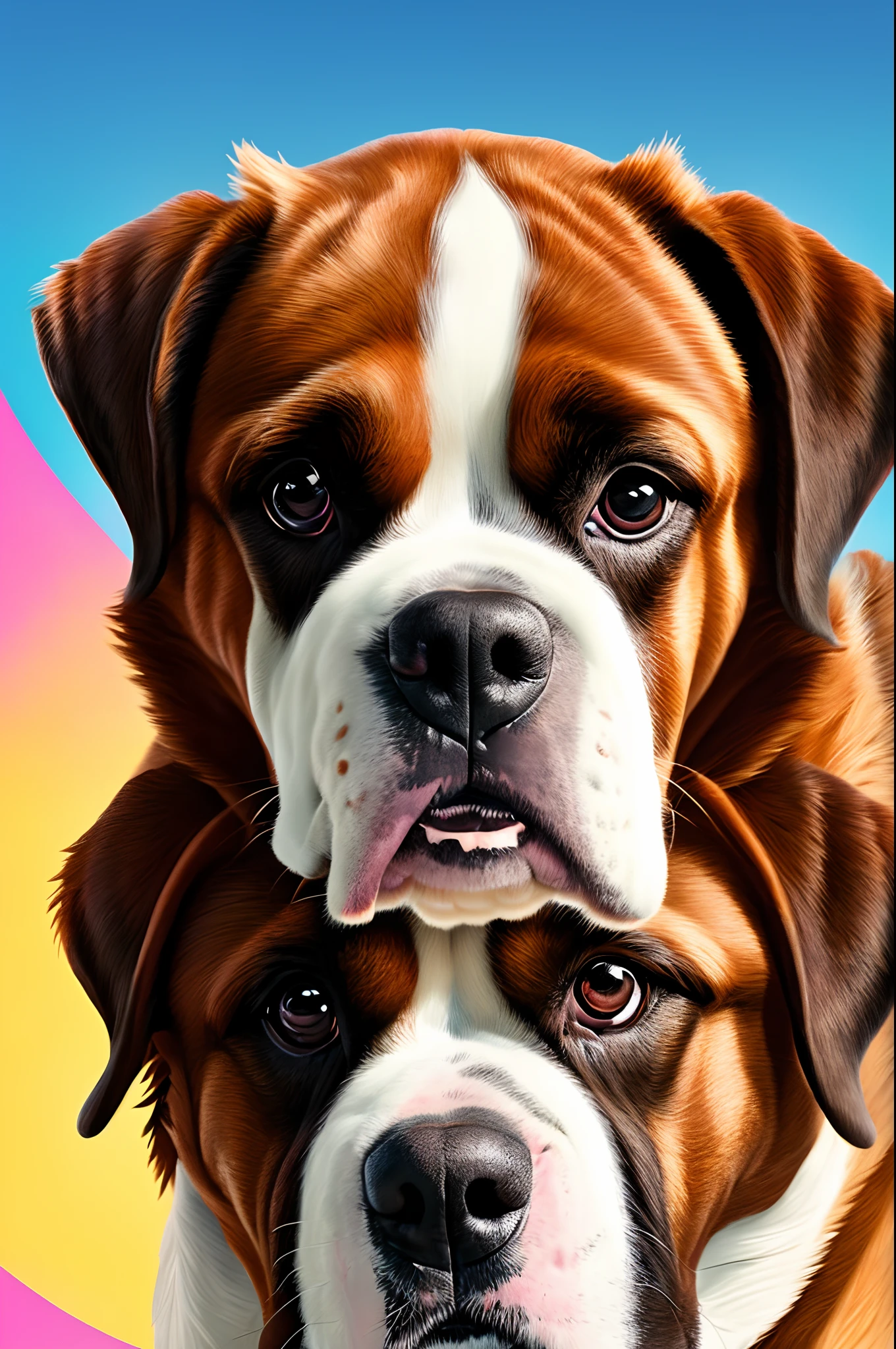 a disney pixar movie poster titled "sadie" with a saint bernard boxer mix dog