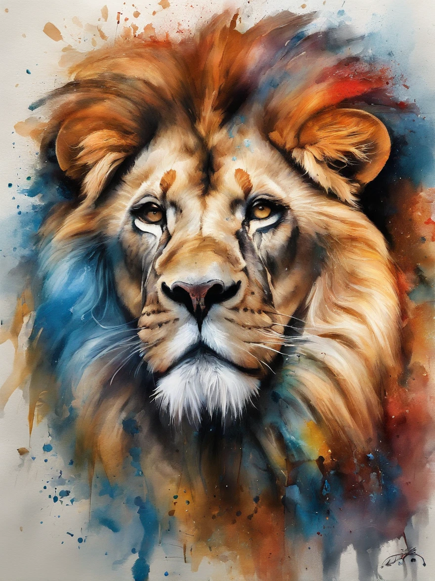 3D Puzzles , Beleza-Looks , adult lion, Ogiva explosiva, Partes, embutido no rosto, transitory, inspirado em Igor Morski, dramatic art, photo manipulation, photo manipulation, Decair,, explosion of data fragments, Hm, Arte Oficial, Detalhes inacreditavelmente altos, Photoshop Arte, Rauscheffekt, azul escuro