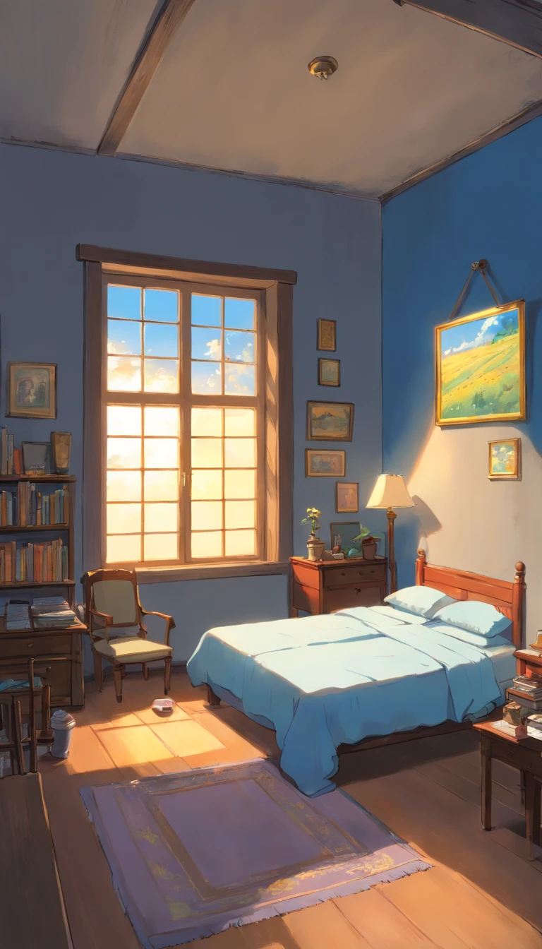 Fondo del dormitorio
ARTISTAS:, Artistas peludos, - fluff-kevlar, - Zackary911, - Kenket, - Kilinah, - fluff-kevlar, TIPO DE OBRA:, - obra maestra, - obra hiperrealista, - Mejor calidad, ANTECEDENTES:, - hora: Sunrise Location: A gray room with a long blue line on one of the walls, Two beds with parallel black sheets and attached to the walls of the room, en el centro dos armarios negros con etiquetas.