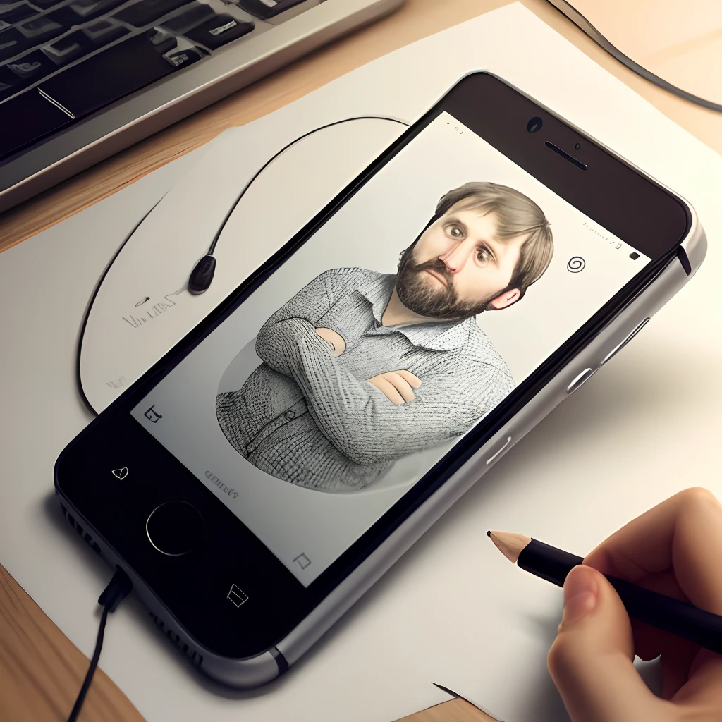 Help me draw a wallpaper about Zizek's phone