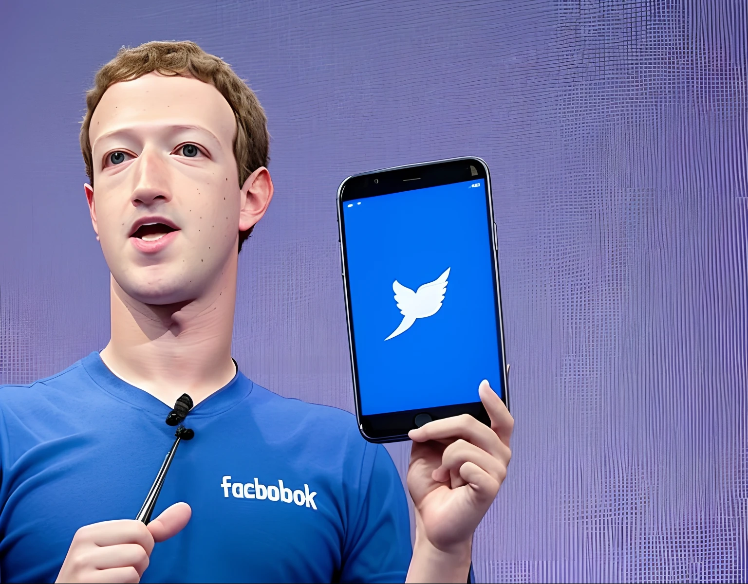 Mark Zuckerberg do mal gritando com o Facebook