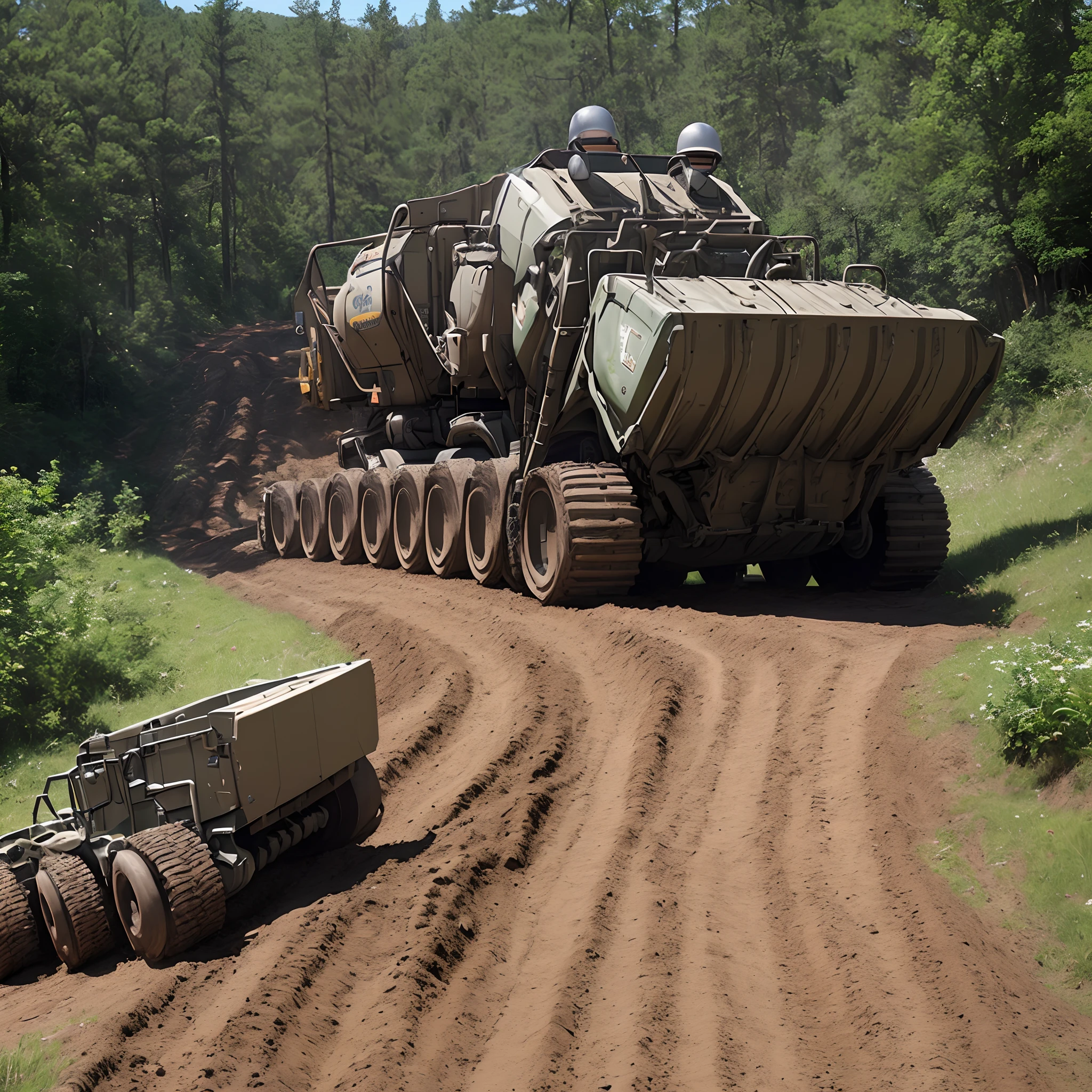 army arriving at the farm
