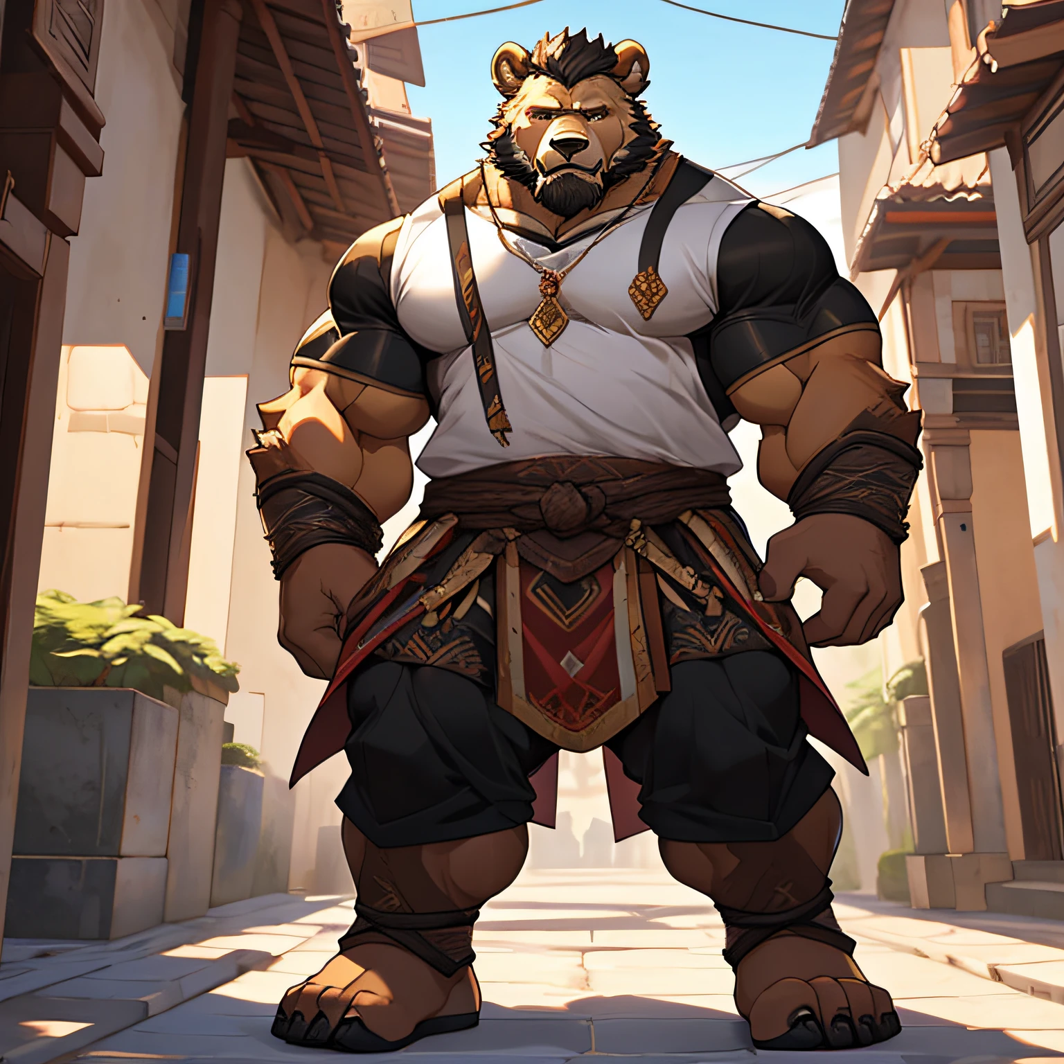 anime style, aid210, nj5furry, ((whole body)), ((gladiator armor)), standing, kick, ((plump middle-aged wolf man)), BREAK ((brown eyes)), one eye closed, beautiful beard, beautiful ears, (male face:1.3), (big face:0.5), square jawline, (Male Eyes:1.2), (sharp eyes:0.8), (big eyes:0.5), male eyebrows, (innocent look:0.5), (beautiful black nails down to the last detail:1.2), BREAK (complete Anatomy), (detailed face:1.3), beautiful face, (detailed body), (beautiful hands:1.2), (detailed fingers:1.2), (detailed eyes:1.1), (beautiful Eyes:1.1), arm details, Leg Details, beautiful feet, BREAK Muscular anthlo, body hair, ((hairy skin)), fluffy, (blood vessel:-0.8), (glowing Skin:-0.7), (chest hair:0.5), (1 tail), (a beautiful and detailed small tail), BREAK night sky, snow mountain, outdoor, ultra detailed, highest quality, ultra-high resolution, realistic, 16K, masterpiece, beautiful detailed, perfect solution, absurdists, (faint light),