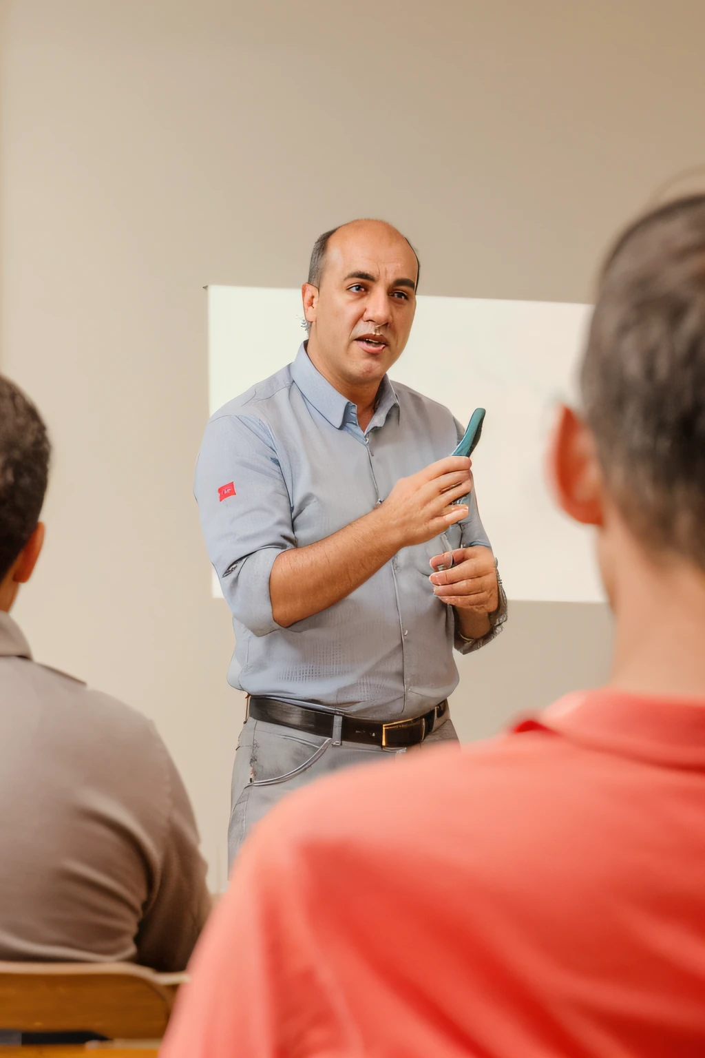 Professor calvo dando aula