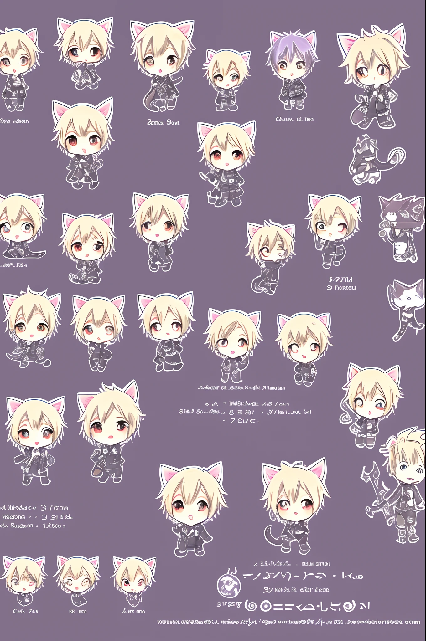 anime chibi cat boy adoptable character sheet