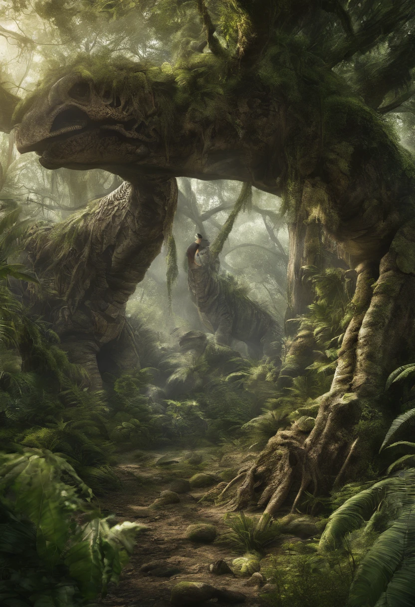 Prehistoric forest without animals