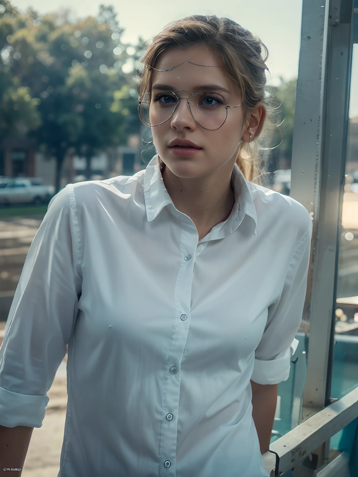 high quality, best quality, photo-realistic, raw-photo, realistic, ultra realistic 8k cg, ultra-detailed, High definition, masterpiece, 1girl, long hair, blonde hair, blue eyes, detaile face and eyes, close-up, intricate details, detailed texture, finely detailed,