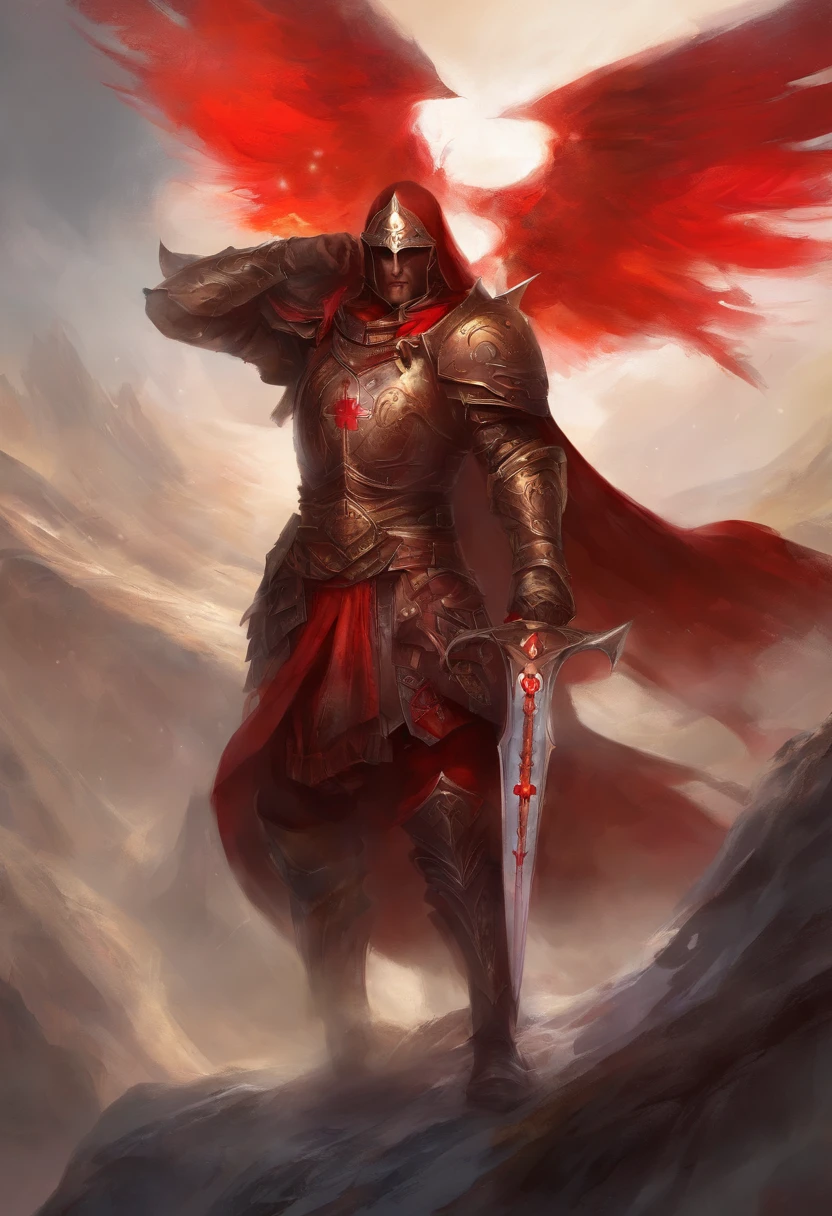 Red Cross Templar Warrior with Dark War Sagem