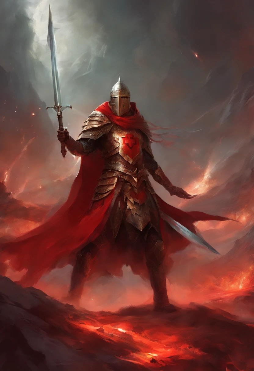 Red Cross Templar Warrior with Dark War Sagem