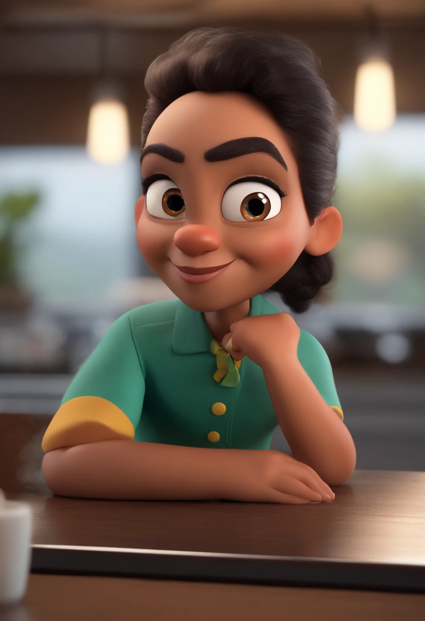 personagem dos desenhos animados de um homem de aproximadamente 35 anos pele clara, com uma camisa vermelha, rosto redondo, barba curta preta, cabelos pretos levemente grisalhos, Small Tuft Animation Character, Caractere estilizado, animation style rendering, 3D estilizado, Arnold Maya render, 3 d render stylized, toon render keyshot, Personagem 3D, Personagem 3D, 3d rendering stylized, 3 d character render, personagem de desenho animado, Personagem de close up, Pose de personagem, (Estilo Pixar) (master part:1.2) (Bokeh) (best quality) (pele detalhada) (textura detalhada) (8k) (argila) (Cinematic lighting) (foco nítido