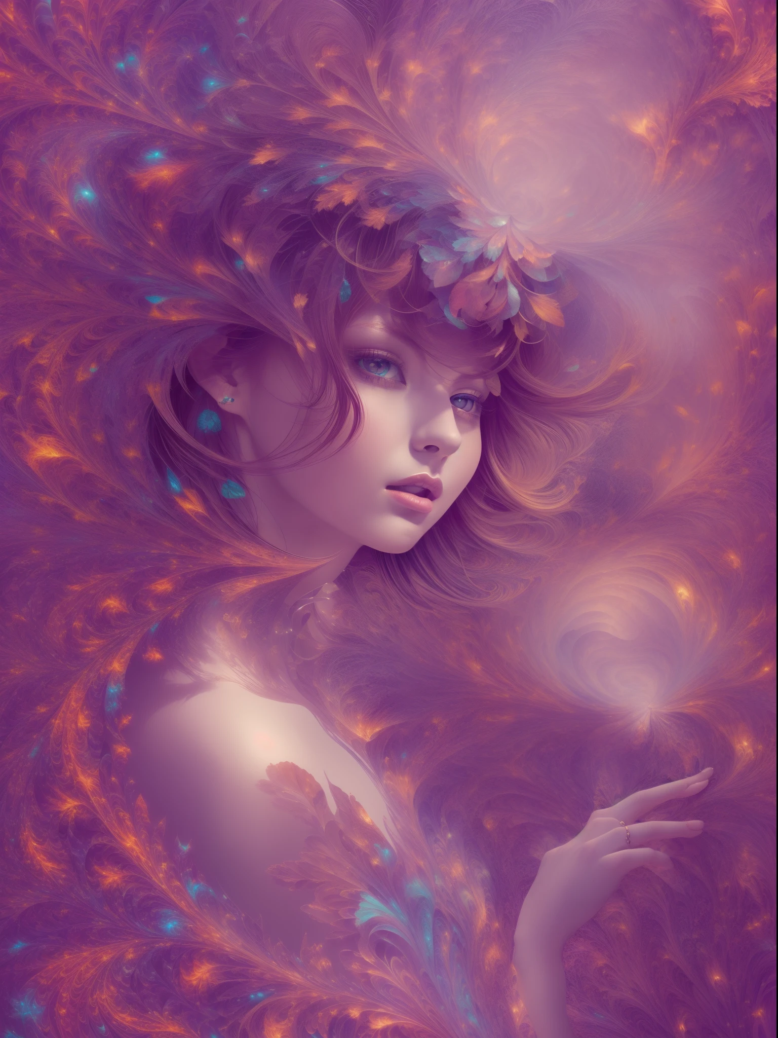 (masterpiece, top quality, best quality, official art, beautiful and aesthetic:1.2), (1girl:1.3), (fractal art:1.3),