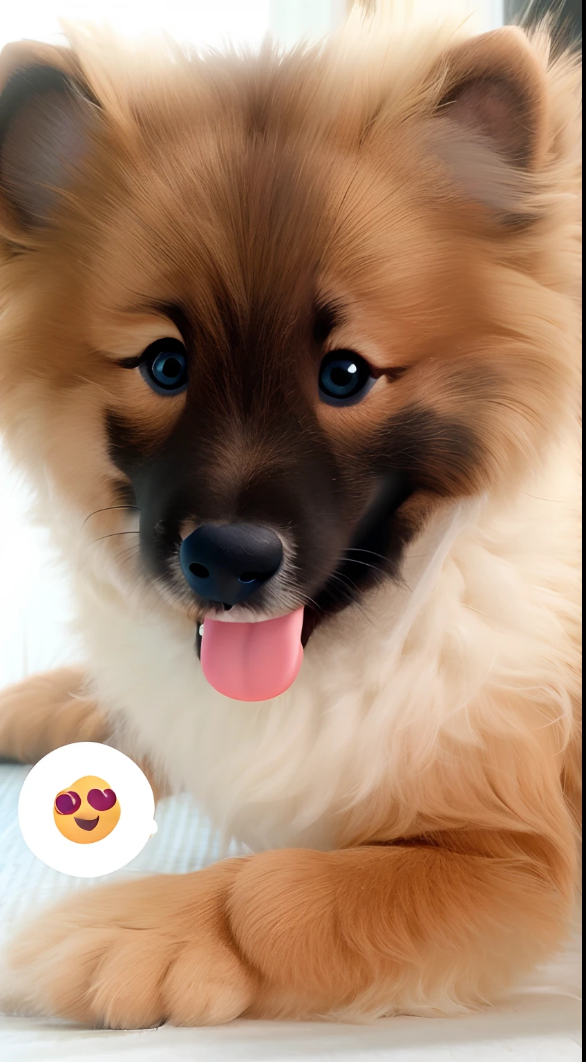 puppy, fofo, pelo claro no estilo disney pixar.