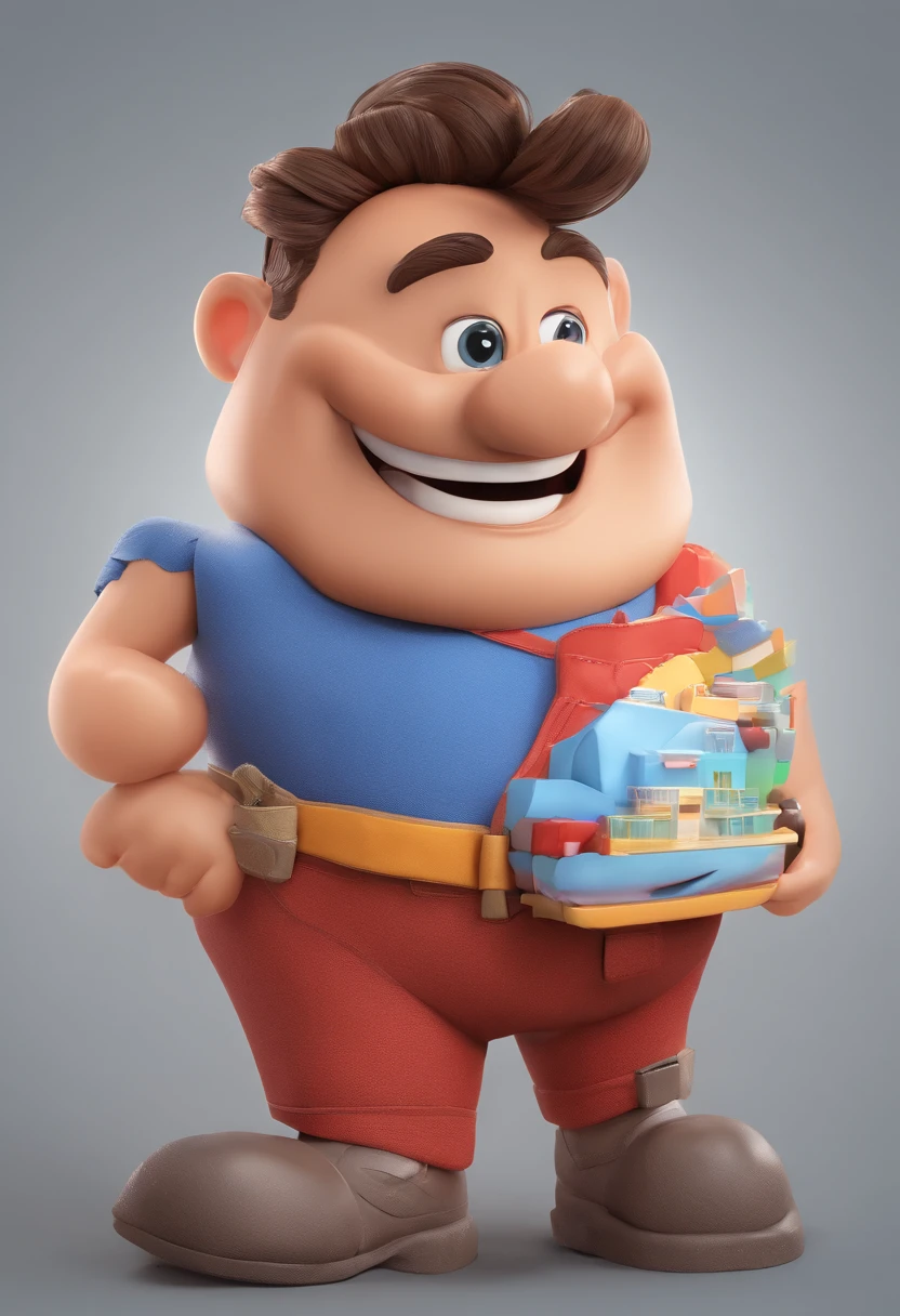 Smiling Man Illustration, sorriso insano, Homem de pele marrom com um sorriso gigante, happily smiling at the camera, sorriso atrevido, he's smiling, sorriso muito grande, Macho sorridente, foto de perfil headshot, rindo sorriso enorme, desenhando no estilo de Arte 3D, c4d, fundo de cor branco puro, estilo disney, estilo pixar render ilustracao Super Detalhe, 8k