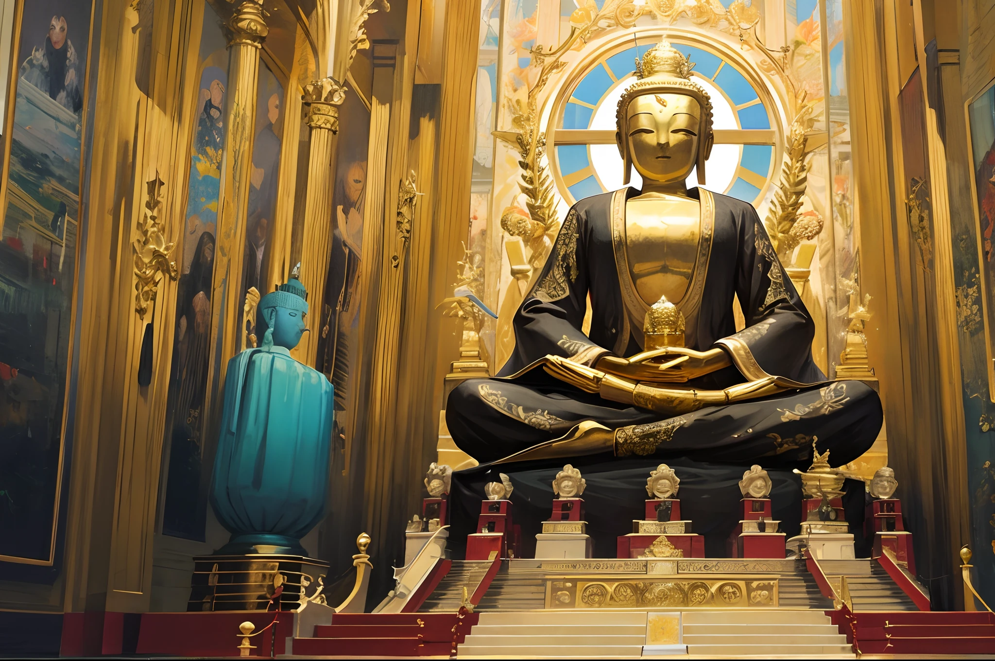 Big buddha 1 body golden colored