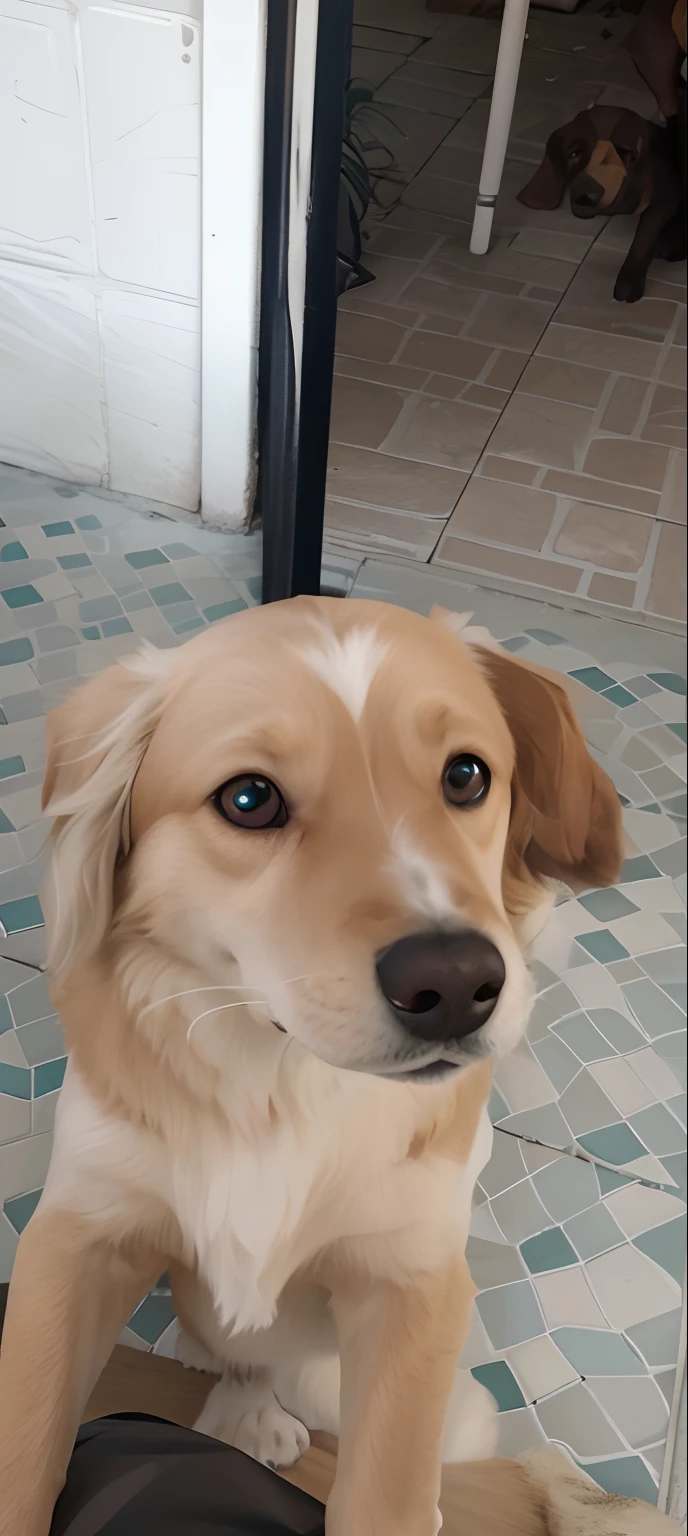 (best quality,Altas:1.2),ultra-detalhado,(Realistic,fotorrealista:1.37),HDR,UHD,studio lighting,olhos extremamente detalhados, sorridente,Adorable dog,jardim verde,Playful Atmosphere,Creative composition,paleta colorida,luz solar suave,Animated Interaction,cheerful expressions,Curious dog,Active and dynamic scene,Concentre-se no riso do meninorabo abanando do cachorro,vivid colors,foco nítido,detalhes impressionantes,A work of art that combines illustration and photography,Portraits of Innocence and Companionship