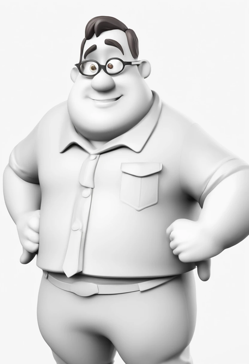 Cartoon character of a chubby man wearing a red shirt that has written EVANGELIZING IS NECESSARY and holding a yellow ecobag, um personagem animado e sorridente, Caractere estilizado, animation style rendering, 3D estilizado, Arnold Maya render, 3 d render stylized, toon render keyshot, Personagem 3D, Personagem 3D, 3d rendering stylized, 3 d character render, personagem de desenho animado, Personagem de close up, Pose de personagem, (Estilo Pixar) (master part:1.2) (Bokeh) (best quality) (pele detalhada) (textura detalhada) (8k) (argila) (Cinematic lighting) (foco nítido，Senta e vaza a parte superior do corpo