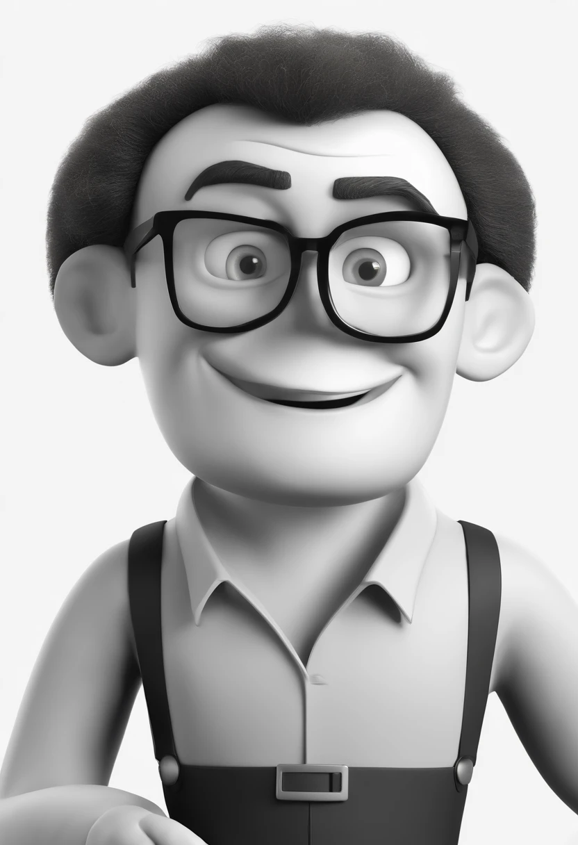 Cartoon character of a man with black glasses and a blue shirt, animation character, Caractere estilizado, animation style rendering, 3D estilizado, Arnold Maya render, 3 d render stylized, toon render keyshot, Personagem 3D, Personagem 3D, 3d rendering stylized, 3 d character render, personagem de desenho animado, Personagem de close up, Pose de personagem, (Estilo Pixar) (master part:1.2) (Bokeh) (best quality) (pele detalhada) (textura detalhada) (8k) (argila) (Cinematic lighting) (foco nítido