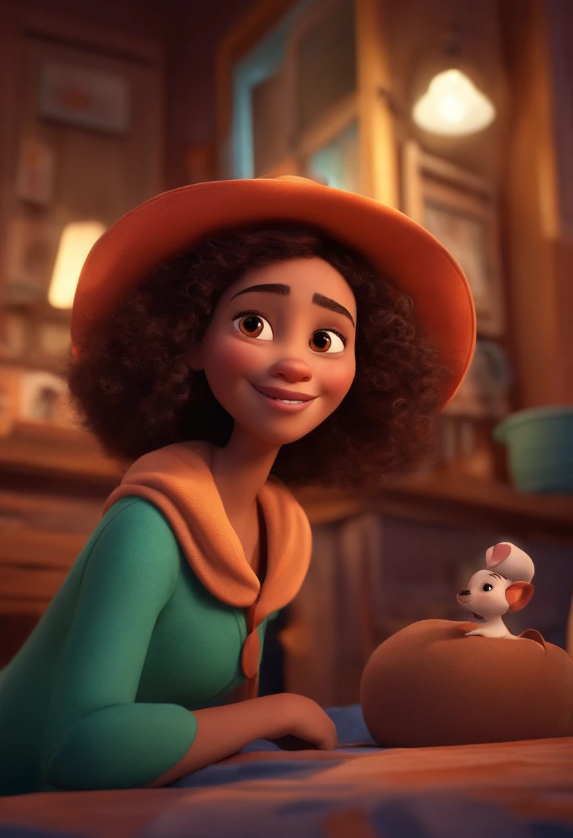 Imagem estilo Pixar com personagem 3D menina sem