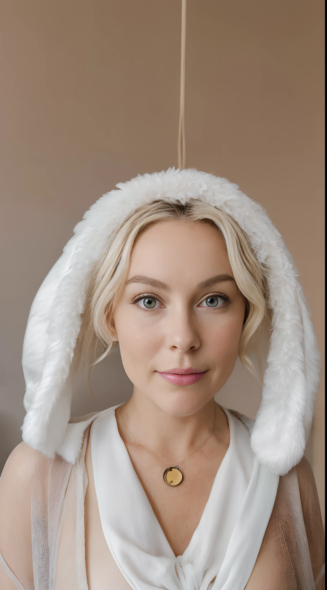 (Pièce maîtresse : 1.2), Rétro mystérieux, d’une beauté envoûtante, masque lapin doré détaillé coloré, longue cape fluide, motifs brodés d’or, Plumes, soie, Drapé, petite Lingerie portée, faiblement éclairé, éclairage de mauvaise humeur, décor de studio photo professionnel
