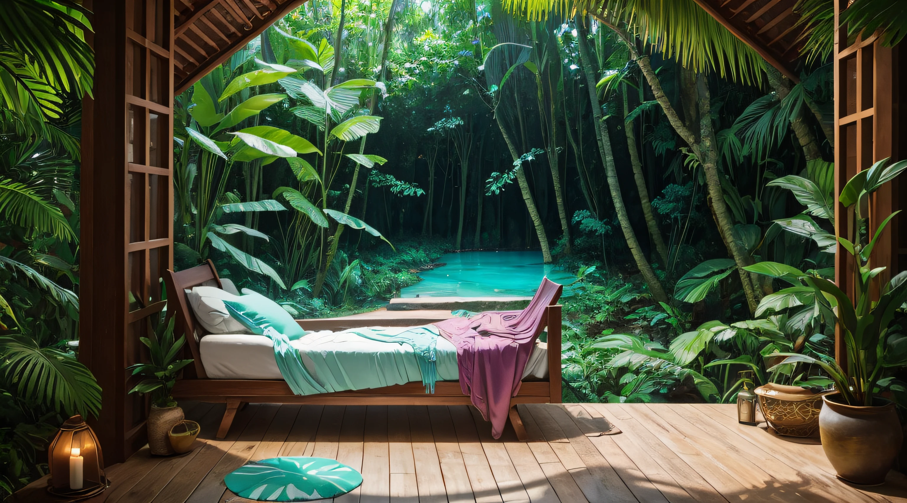 Healing Goodwill Foundation, fantasy, kundalini, healing magic ash, Turquoise heart, healing magician, teljes testes, meditation, tropical forest, tropical flowers, nap