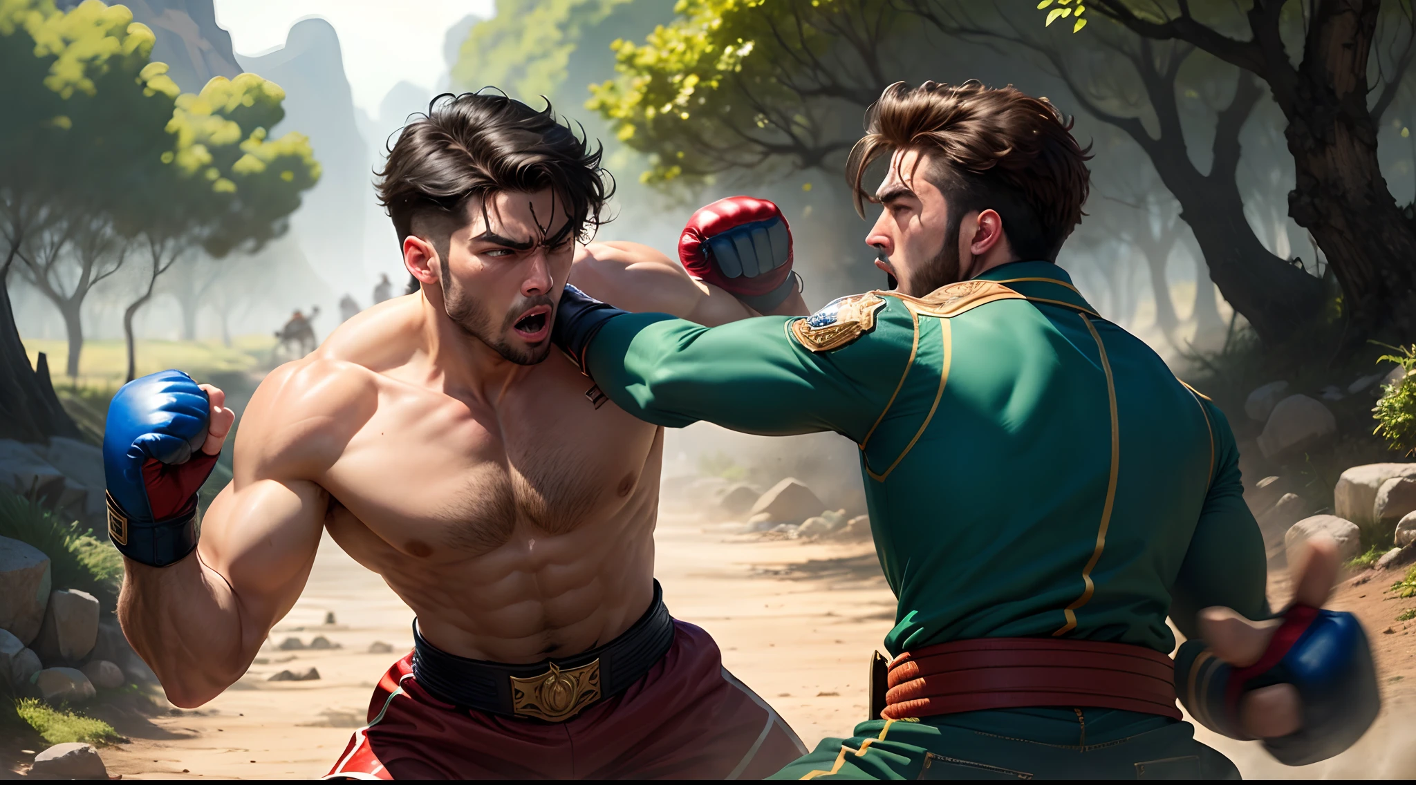 Men fighting