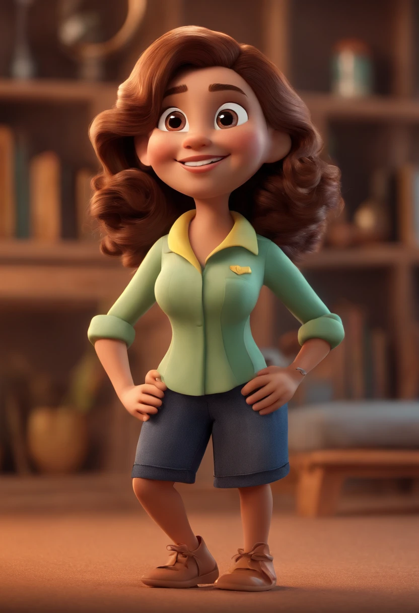 Personagem de desenho animado de uma senhora gordinha. com cabelo grisalho e bem curto, segurando um bolo confeitado, um personagem animado e sorridente, Caractere estilizado, animation style rendering, 3D estilizado, Arnold Maya render, 3 d render stylized, toon render keyshot, Personagem 3D, Personagem 3D, 3d rendering stylized, 3 d character render, personagem de desenho animado, Personagem de close up, Pose de personagem, (Estilo Pixar) (master part:1.2) (Bokeh) (best quality) (pele detalhada) (textura detalhada) (8k) (argila) (Cinematic lighting) (foco nítido,Senta e vaza a parte superior do corpo