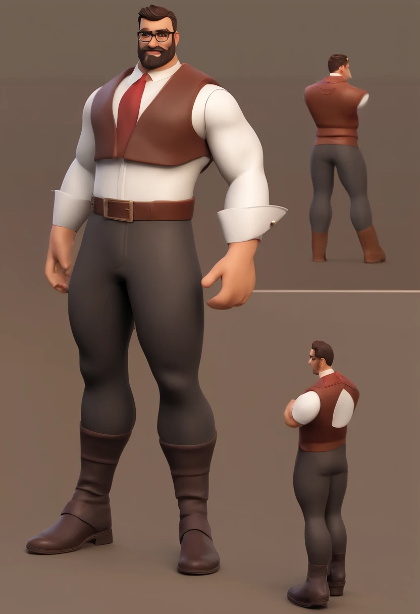 personagem dos desenhos animados de um homem com barba, Black Turn-Up Cap Chef de Cuisine Outfit, animation character, Caractere estilizado, animation style rendering, 3D estilizado, Arnold Maya render, 3 d render stylized, toon render keyshot, Personagem 3D, Personagem 3D, 3d rendering stylized, 3 d character render, personagem de desenho animado, Personagem de close up, Pose de personagem,  (Estilo Pixar) (master part:1.2) (Bokeh) (best quality) (pele detalhada) (textura detalhada) (8k) (argila) (Cinematic lighting) (foco nítido