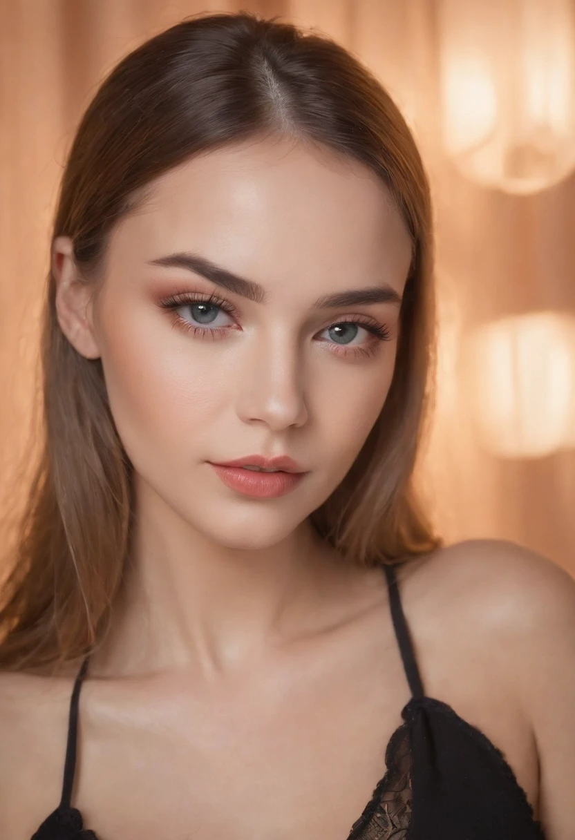 Mujer rubia en club nocturno con camiseta sin mangas y falda a juego, Chica sexy con ojos azules, Retrato Sophie Mudd, desenfoque backgroun, La mejor calidad, 1girll, Retrato de Corinna Kopf, cabello rubio y ojos grandes, selfie de una mujer joven, Maquillaje Orn, Maquillaje natural, looks directly at camera, cara con artgram, Maquillaje Decentus, Gran foto de cuerpo entero, Living in the room, Grande de pecho, rubio, latina