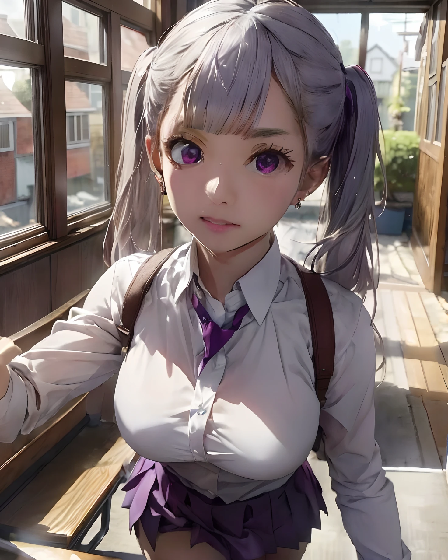(4k, best quality, highres:1.1), (realistic, photo-realistic:1), a flat chest cute girl, Asuka, (cute:1.8), cuties, solo, (flat chest:1.2), detailed black eyes, innocent eyes, cheek blush , random clothes,
masterpiece, beautiful lighting,cinema lights,film grain,jewelry, heart-shaped necklace, earrings, bangs, cherry lips, hair ribbon, ribbon, bow, hair bow, twintails, looking at viewer, long hair, upper body, parted lips, upper teeth, (smile eyes:0.6),
depth of field, blurry background, eye focus, bokeh, 85mm lens, F/1.4 , professional lighting, photon mapping, radiosity, physically-based rendering,High Detail, masterpiece,