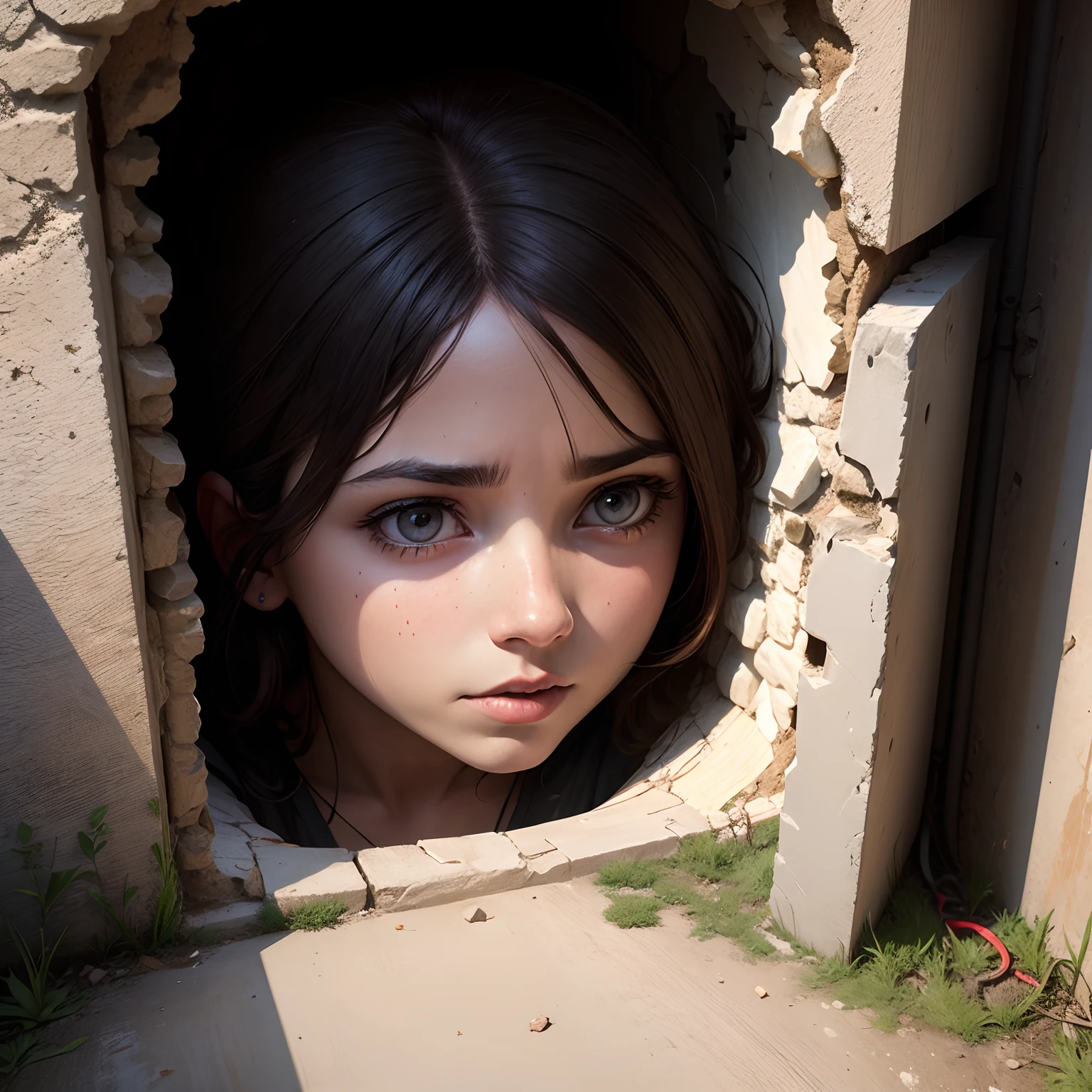 Woman stuck in a hole in the wall --auto