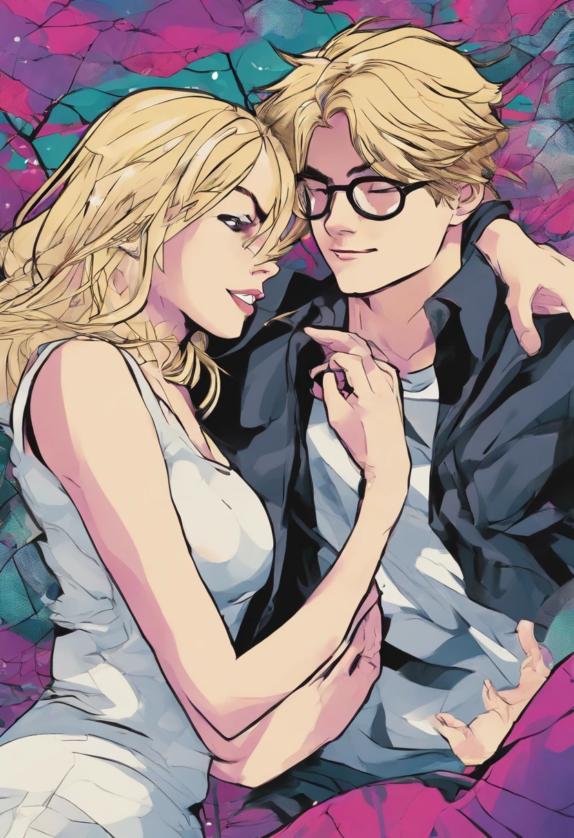 peter parker and gwen stacy pillow fighting and laughing