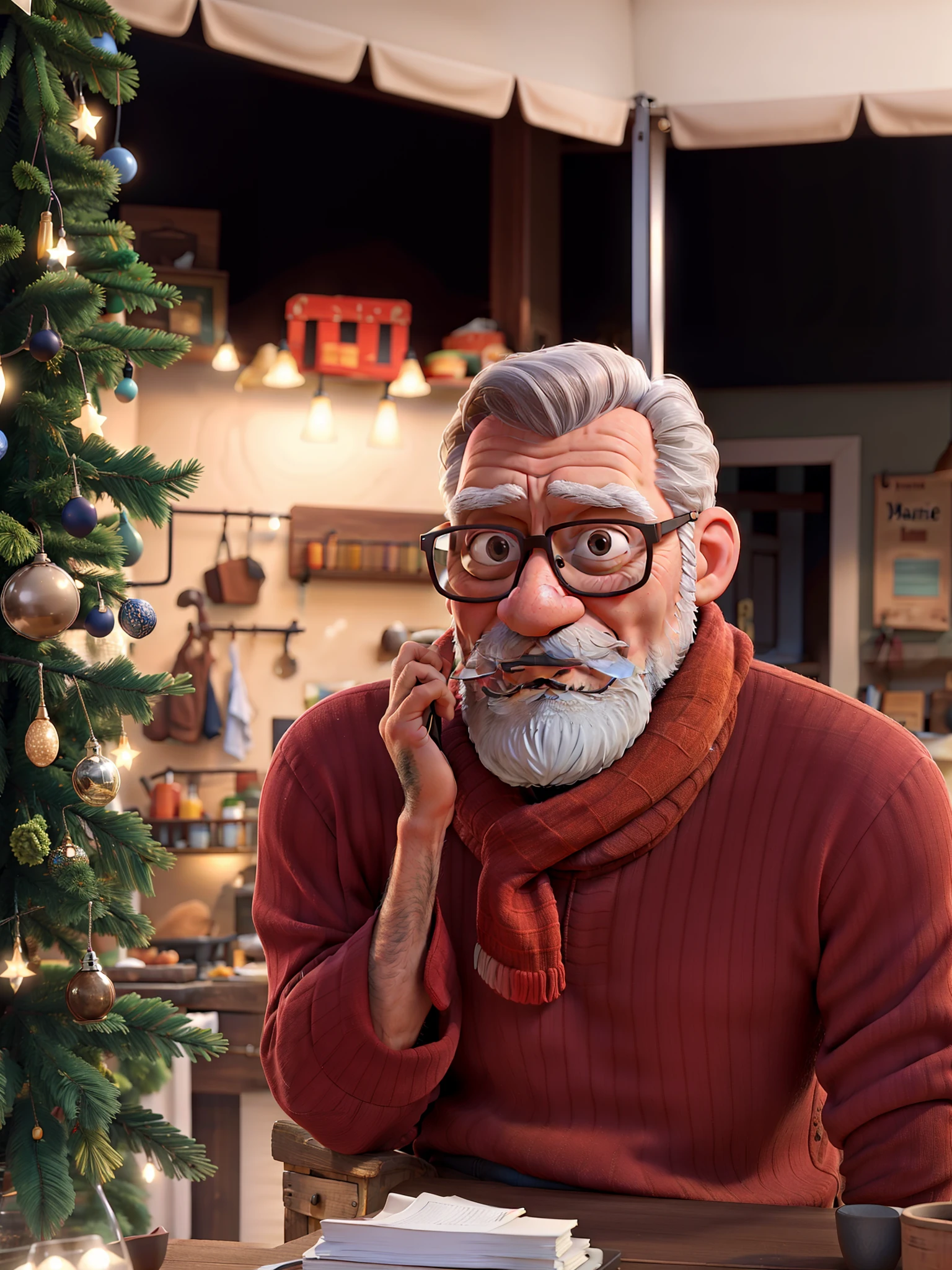 60 year old man with glasses and beard