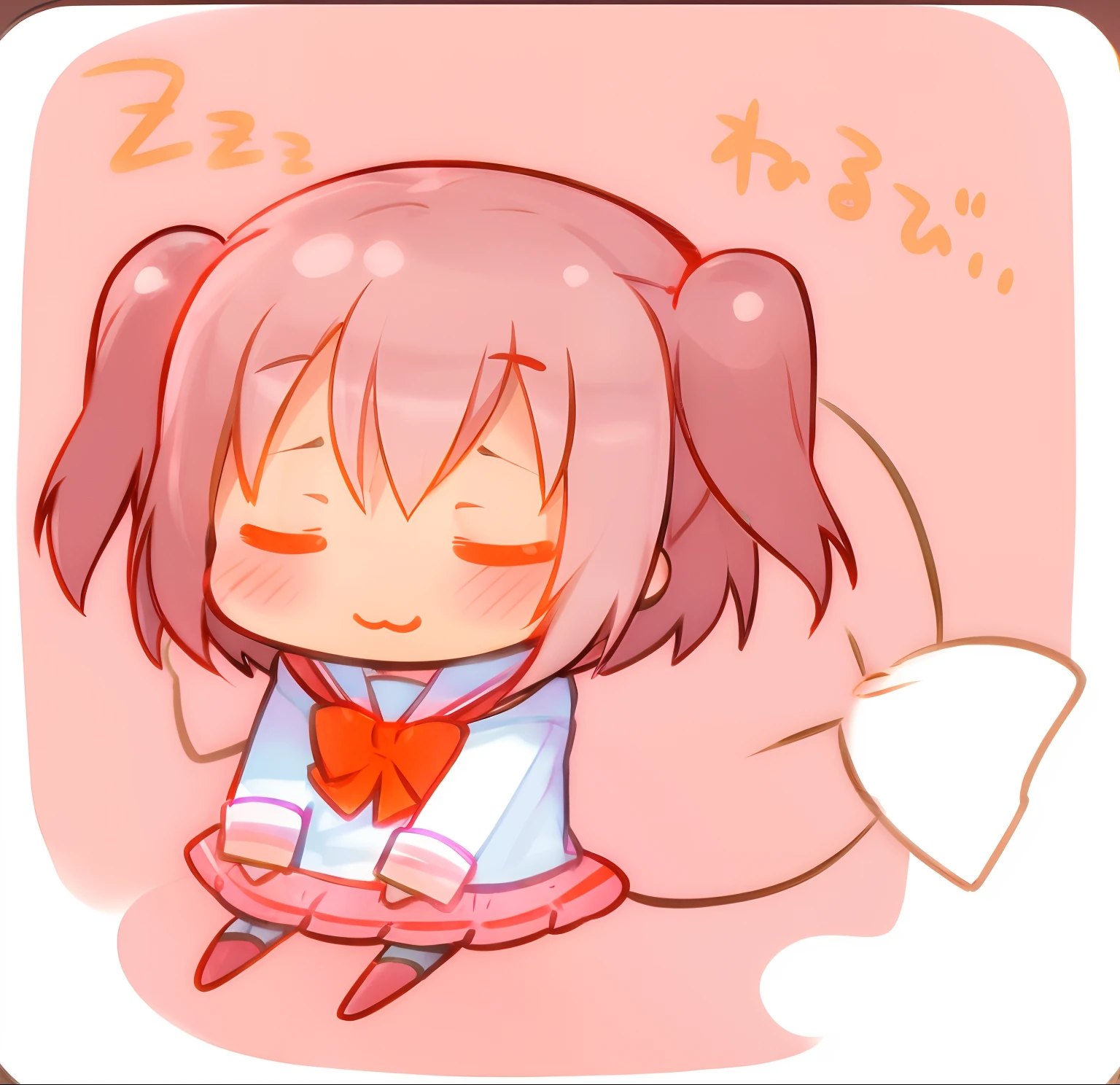 Menina anime com cabelo rosa sentado em um travesseiro com um travesseiro, Madoka Kaname, Pixiv, madoka magica, sonolento, na empresa Pixiv, Chibi, Dormir, Princesa Adormecida!!!!, Kinmoza!, very sleepy and shy, Anime Chibi, Yuruyuri, anime bonito, kawaii Chibi |, NYARUKO-SAN, Shirabii