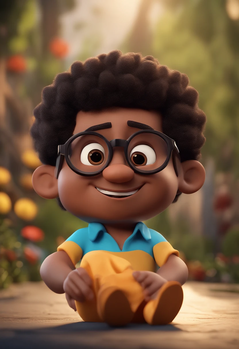 Cartoon character of a man with black glasses and a blue shirt, animation character, Caractere estilizado, animation style rendering, 3D estilizado, Arnold Maya render, 3 d render stylized, toon render keyshot, Personagem 3D, Personagem 3D, 3d rendering stylized, 3 d character render, personagem de desenho animado, Personagem de close up, Pose de personagem, (Estilo Pixar) (master part:1.2) (Bokeh) (best quality) (pele detalhada) (textura detalhada) (8k) (argila) (Cinematic lighting) (foco nítido