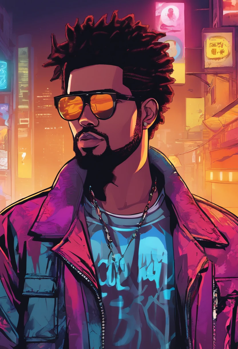 (best quality,4k,8k,highres,masterpiece:1.2),ultra-detailed,(realistic,photorealistic,photo-realistic:1.37),The weeknd,neon 3D style,minimalist city,selfie photo,futuristic,front view,cityscape in the background,neon lights,glowing signs,The weeknd's face in detail,detailed hair,stylish outfit,shiny sunglasses,vibrant colors,smooth skin texture,perfectly defined facial features,confident expression,intense gaze,unique lighting effects,reflective surfaces,atmospheric shadows,eerie atmosphere,modern and edgy vibe