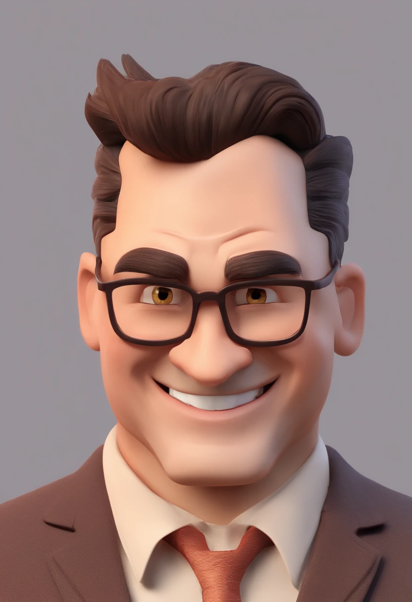 Smiling Man Illustration, sorriso insano, Homem de pele marrom com um sorriso gigante, happily smiling at the camera, sorriso atrevido, he's smiling, sorriso muito grande, Macho sorridente, foto de perfil headshot, rindo sorriso enorme, desenhando no estilo de Arte 3D, c4d, fundo de cor branco puro, estilo disney, estilo pixar render ilustracao Super Detalhe, 8k
