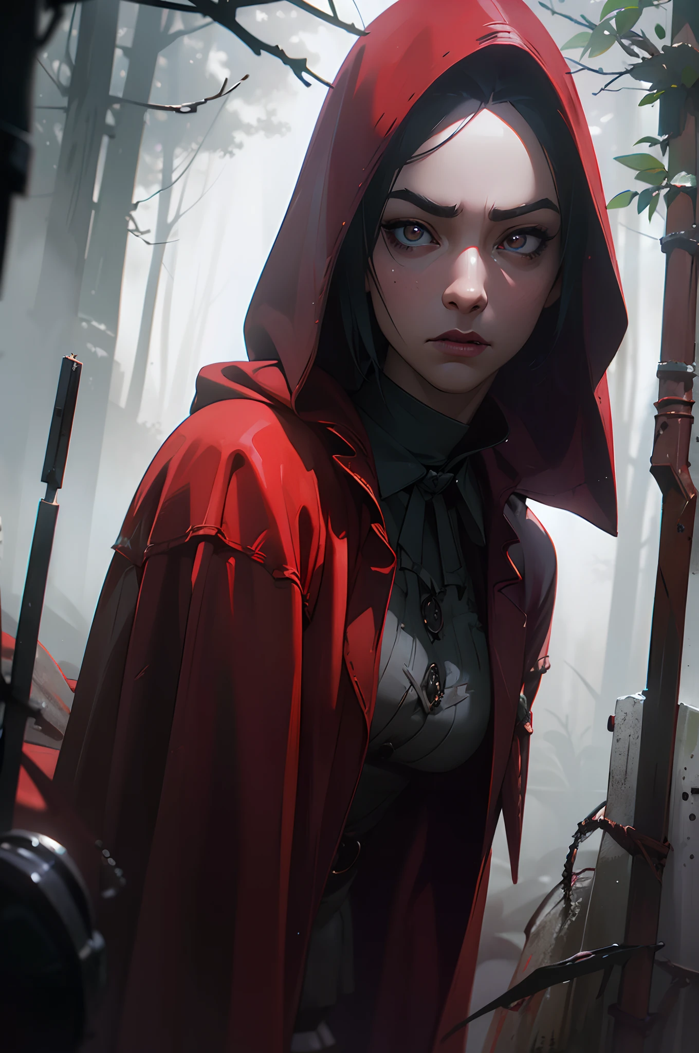 (Best Quality,Ultra-detailed,Realistic:1.37),!,Dark Style,illustartion,dramatic lighting,HDR,Vivid colors,forest scene,gloomy atmosphere,Moonlit night,ominous shadows,Evil Wolves,gritty texture,Obsessive eyes,The Mysterious Fog