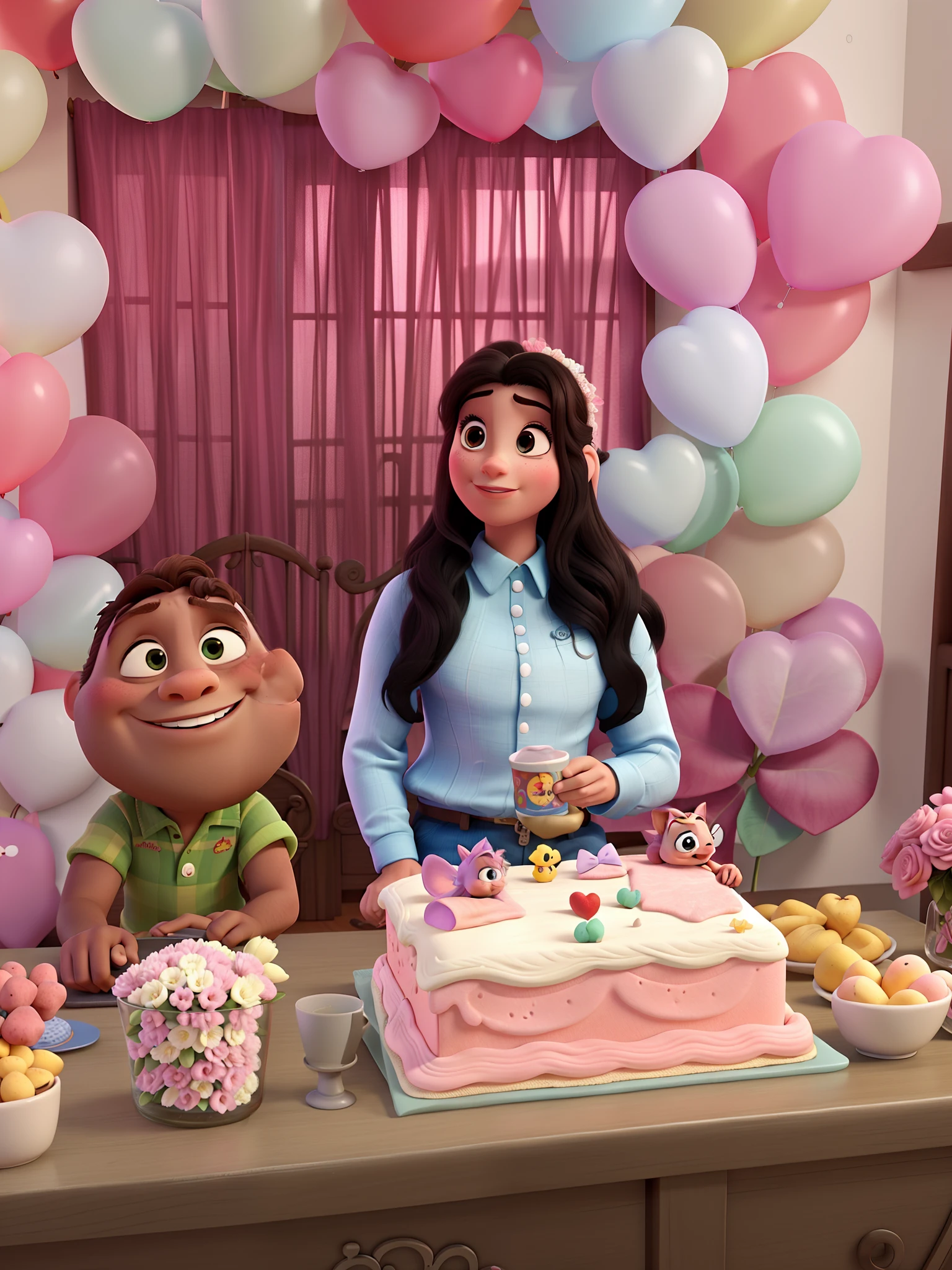romantic couple, igual aos filmes Disney Pixar