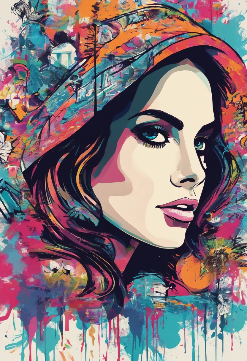 Lana del Rey arte, desenho Lana del Rey, Desenho perfeito da Lana del Rey