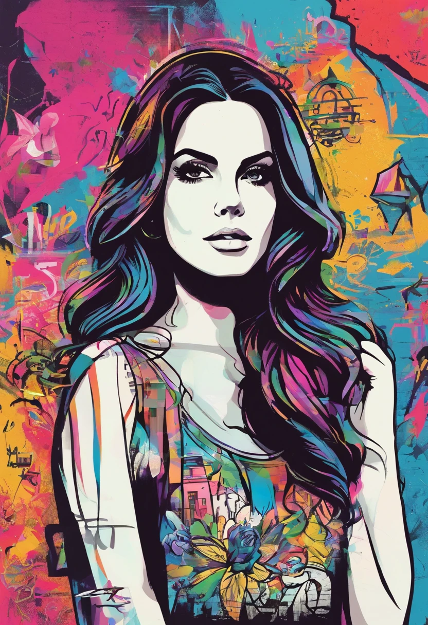 Lana del Rey arte, desenho Lana del Rey, Desenho perfeito da Lana del Rey