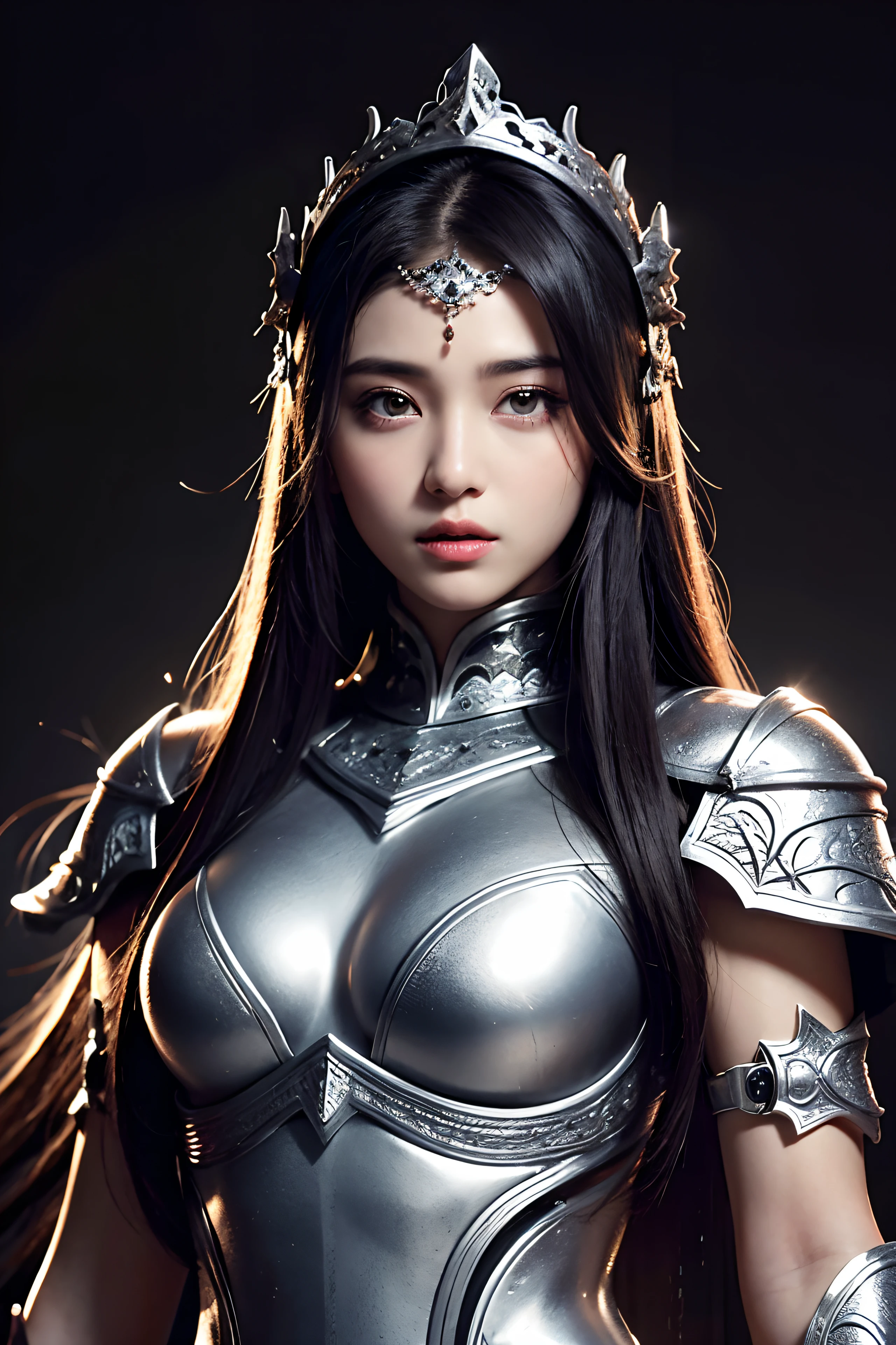 model shoot, (1 girl), Islamic warrior, hyper realistic, super detailed, Dynamic shot, masterpiece, scene sharp détails, perfect eyes, perfect skin, perfect hands