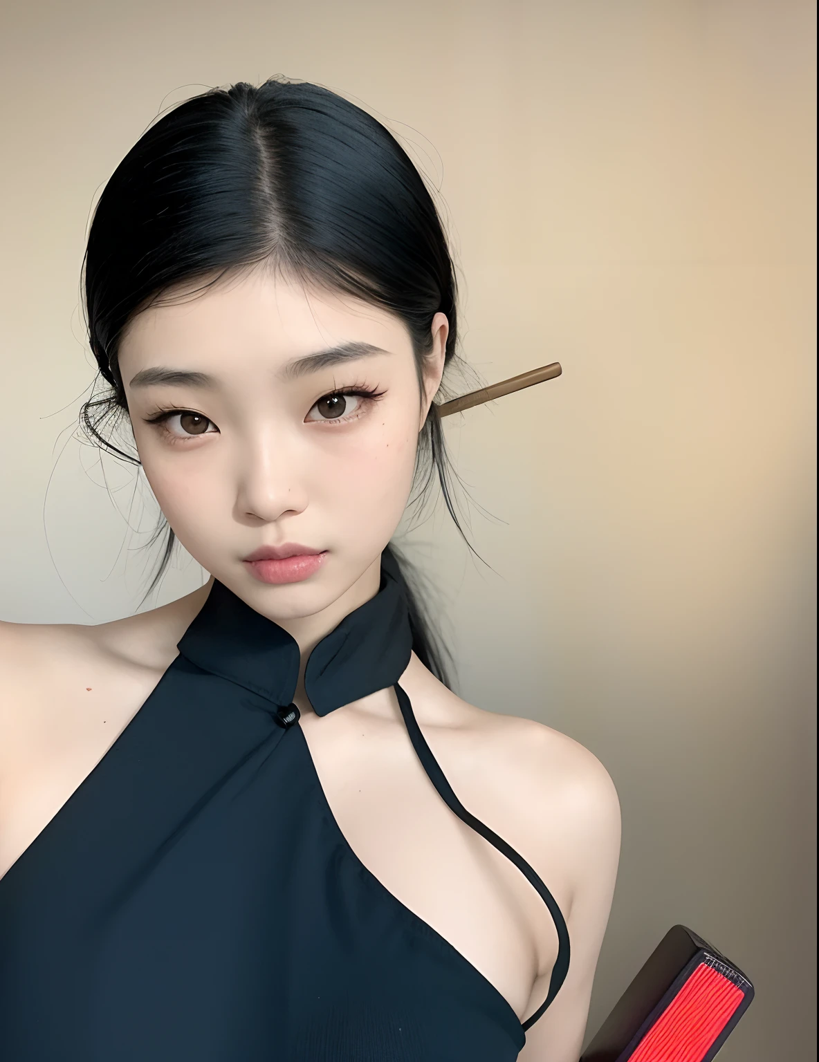 Asian arafed woman with a pink top and black hair, menina coreana, Mulher sul-coreana bonita, korean face features, Ulzzang, young adorable korean face, Beautiful Asian girl, mulher coreana jovem bonita, linda mulher coreana jovem, korean symmetrical face, menina bonito-fino-cara, Ela tem cabelo preto com franja, young cute wan asian face