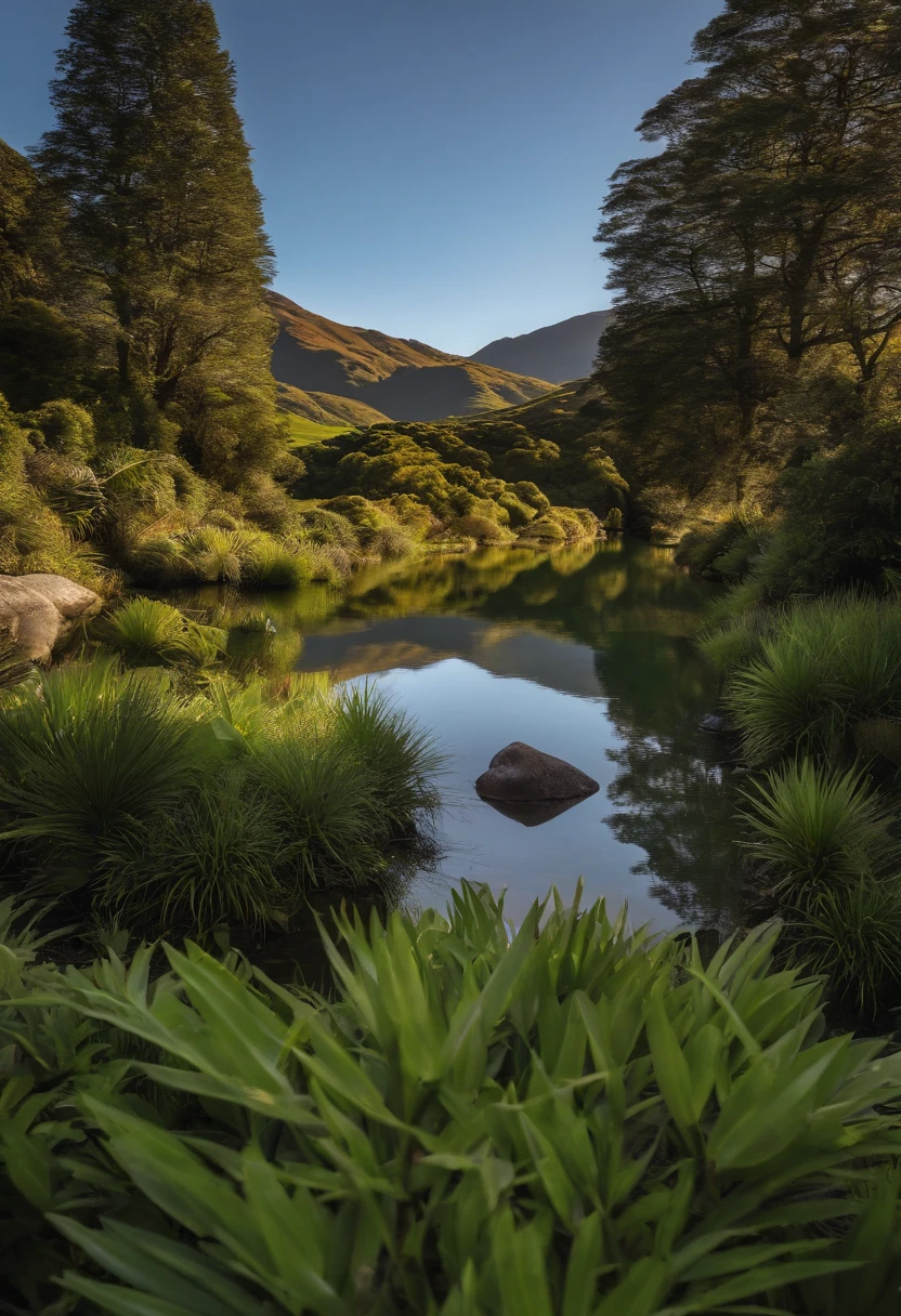 Prado verde，rebanho，Cloudless white sky，new zealand，4k，K HD |