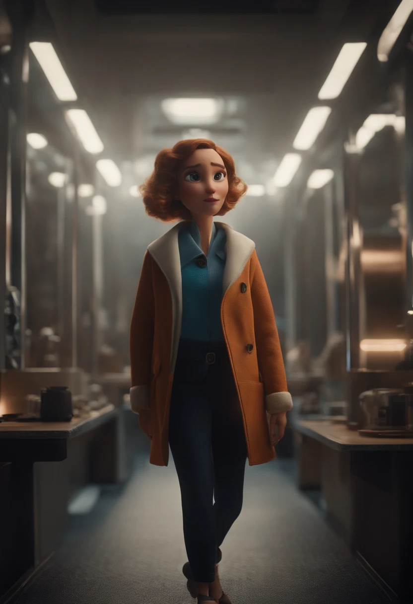 A dream architect who is both futuristic and realistic, inspired by Pixar animation, upclose. The character takes center stage with captivating facial expressions, offering a touch of unreality.