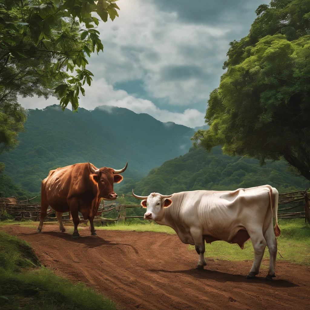 Seokaka isn't afraid of beef,The fertile soil makes the farmer fearless in the face of the strong threat of oxen。Flash vert
