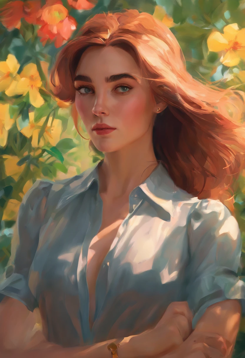 Retrato feminino hiperrealista de David Hockney e Alphonse Mucha, arte de fantasia, fotorrealista, dynamic lighting, Art Station, poster, Volume Lighting, Rosto altamente detalhado, 4k, Premiado, (Escuro: 1.6), uma , No escuro, Sombras profundas, discreto, retrato, (sbikini: 1.4), short hair, cabelos pretos, descascando isso