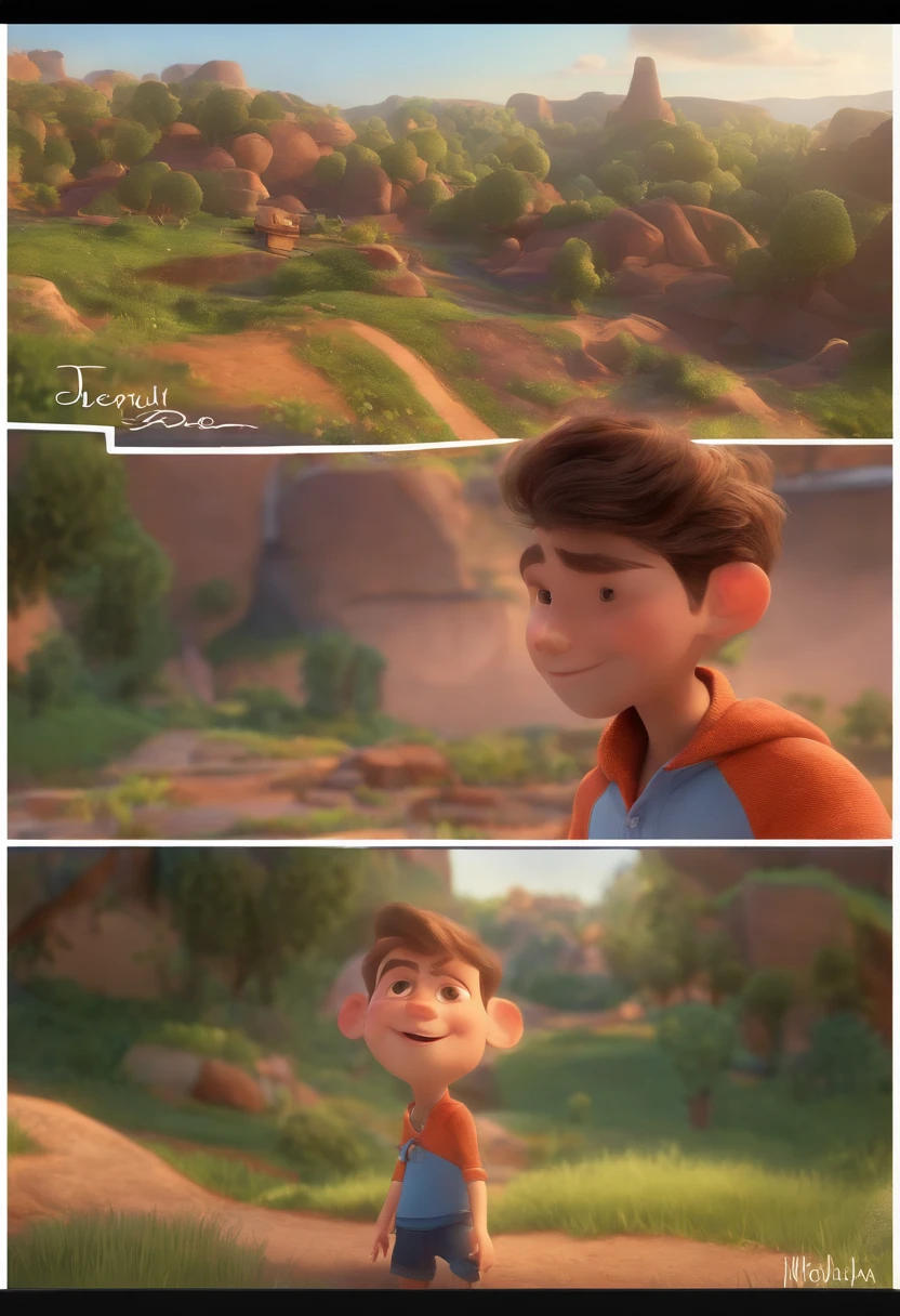 Image of a boy for a story in a YouTube video in Pixar format, He's the little allabester, He's the class leader, He's outgoing, Playful and gets up for a lot of things