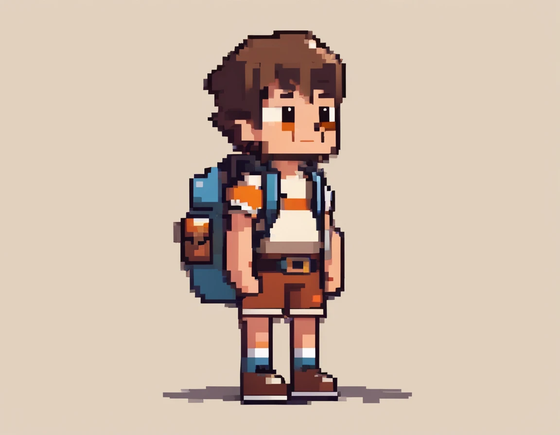 Cartoon child with backpack and water bottle, Arte conceptual de Single Boy, Arte infantil en ArtStation, ADorable pintura Digital, Personaje lindo, highly detailed character design, Lindo personaje de dibujos animados, very stylized character design, LinDo arte Digital DetallaDo, Chico Scout, Concepto de personaje poco realista, Retrato de cuerpo entero de un corto!, stylized character design, por Ryan Yee, highly detailed character